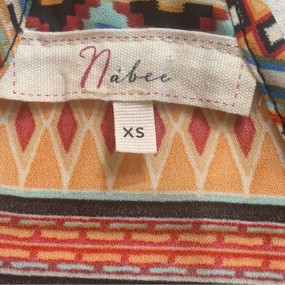 Nabee Aztec Racerback High Low Lightweight Top Extra Small - Picture 3 of 8